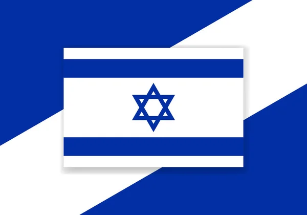 Διανυσματική Σημαία Ισραήλ Σχεδιασμός Σημαίας Χώρας Επίπεδη Διανυσματική — Διανυσματικό Αρχείο
