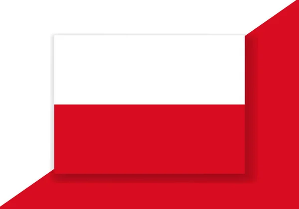 Vector Polen Flagge Länderflaggen Design Flache Vektorfahne — Stockvektor