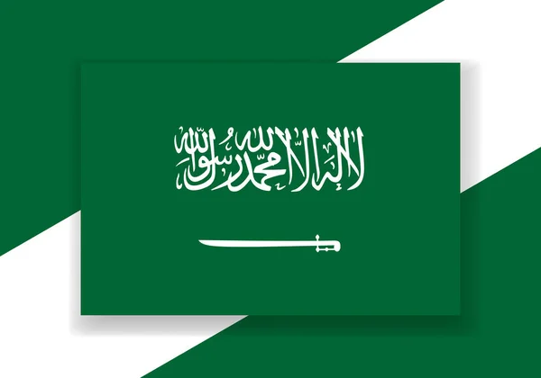 Bendera Arab Saudi Vektor Desain Bendera Negara Flag Vektor Datar - Stok Vektor
