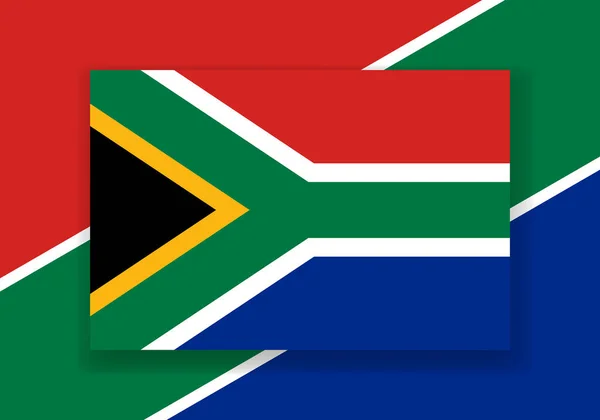 Vector Südafrika Flagge Länderflaggen Design Flache Vektorfahne — Stockvektor