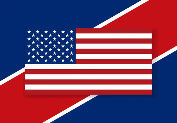 Vector Usa Flagge Länderflaggen Design Flache Vektorfahne — Stockvektor