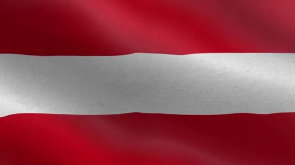 Bandeira Nacional Áustria Animação Bandeira Áustria Loop Sem Costura Uma — Vídeo de Stock
