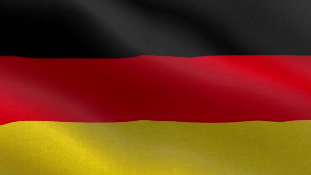 Bandera Nacional Alemania Bucle Sin Costuras Animación Bandera Alemania Una — Vídeos de Stock