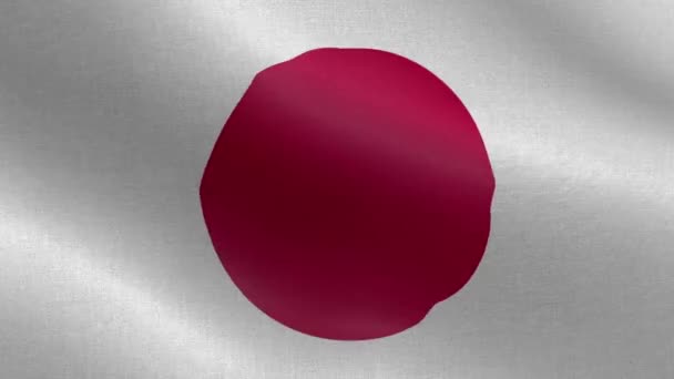 Nationalflagge Japans Animation Der Japan Flagge Nahtlosschleife Ein Schöner Blick — Stockvideo