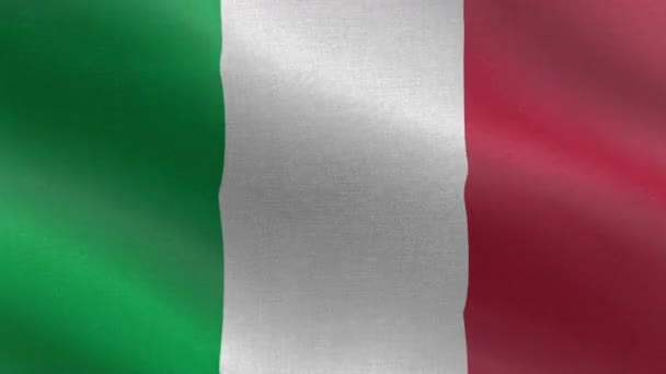 Nationalflagge Von Italien Seamless Loop Italia Flaggenanimation Ein Schöner Blick — Stockvideo
