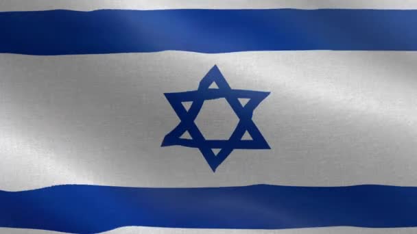 Bandeira Nacional Israel Animação Bandeira Israel Loop Sem Costura Uma — Vídeo de Stock