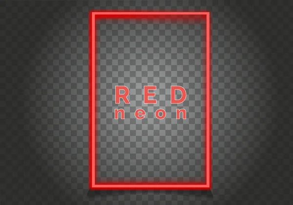 Futuristic Hud Light Red Frame Technological Background Light Glass Red — Stock Vector