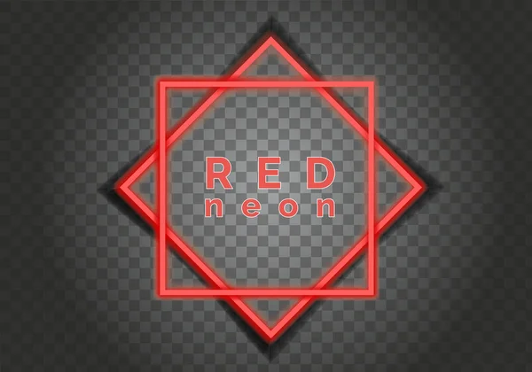 Futuristický Hud Světle Červený Rám Technologické Zázemí Světle Skleněné Červené — Stockový vektor