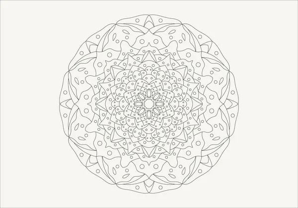Mandala Digital Art Pattern Art Wall Coloring Book Lace Pattern — Stock Vector