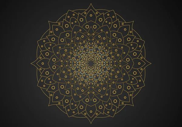 Роскошный Мандала Фон Золотым Арабеском Арабского Исламского Восточного Стиля Декоративная — стоковый вектор