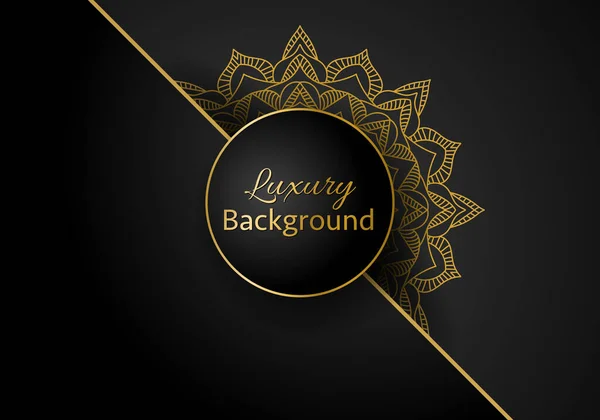 Luxuriöse Ornamentale Mandala Design Hintergrund Goldfarbe Vektor Vektor Islamischer Hintergrund — Stockvektor