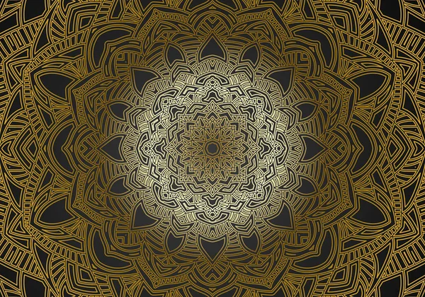 Розкішний Декоративний Фон Мандали Векторі Золотого Кольору Векторний Ісламський Фон — стоковий вектор