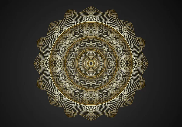Luxe Mandala Fond Ornemental Style Arabesque Avec Golden Arabesque Pattern — Image vectorielle