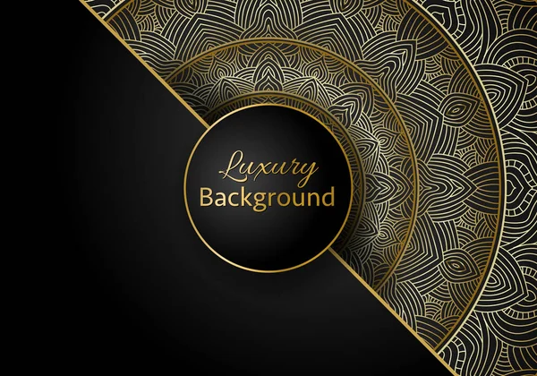 Luxus Mandala Hintergrund Ornamental Arabesken Stil Mit Golden Arabesque Pattern — Stockvektor