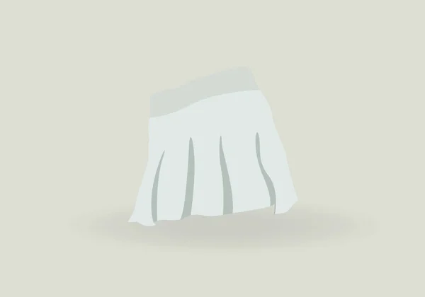 Skirt Vector Icon Cartoon Vector Icon Isolated White Background Skirt — Stock Vector
