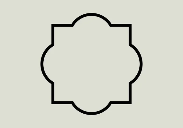 Абстрактная Черная Простая Прямоугольная Прямоугольная Рамка Набросок Контура Элемента Векторного — стоковый вектор