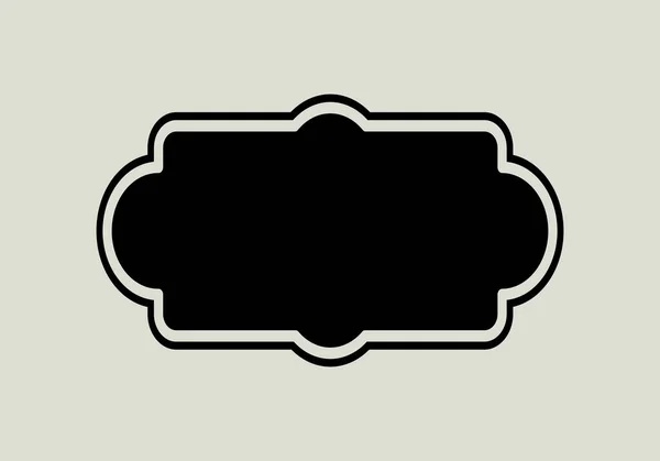 Abstract Black Simple Line Rectangular Frame Doodle Outline Element Vector — 스톡 벡터