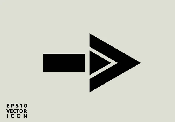 Šipka Ikona Módním Plochém Stylu Izolované Šedém Pozadí Symbol Šipky — Stockový vektor