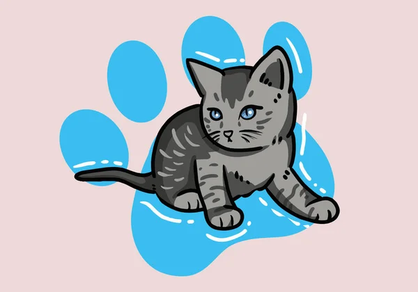 Gray Cats Clipart Bundle Funny Cute Cat Clip Arts Kawaii Kitten