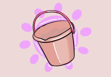 El çizimi yaz plaj oyuncakları. Renkli plaj oyuncakları.