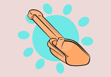 El çizimi yaz plaj oyuncakları. Renkli plaj oyuncakları.