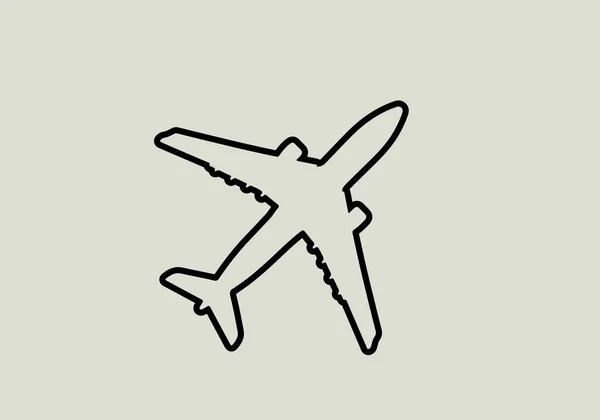 Изолированный Значок Самолета Заднем Плане Индивидуальный Знак Воздушной Мухи — стоковый вектор