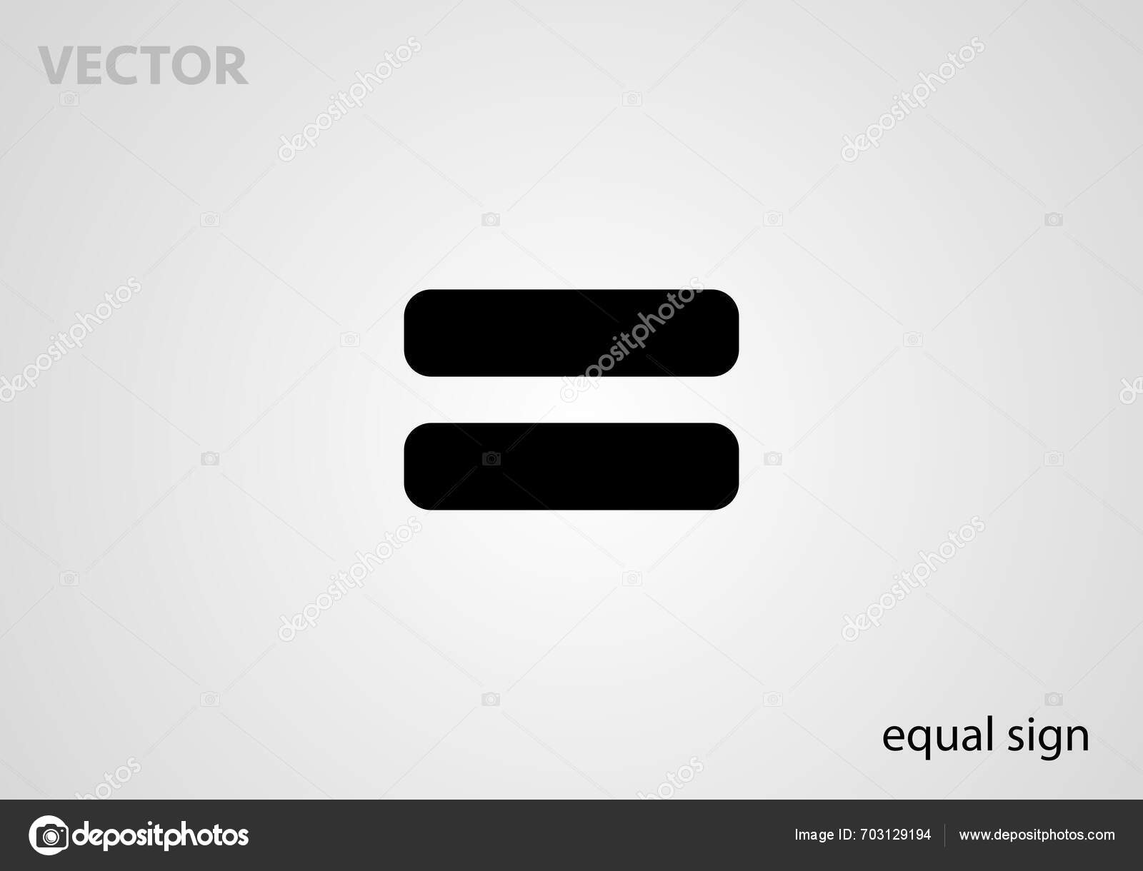  Image vectorielle Symbole Mathématique Icône Signe Égal Illustration ...