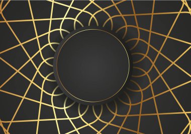 Soyut siyah ve altın çizgiler lüks arka plan