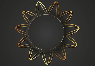 Soyut siyah ve altın çizgiler lüks arka plan