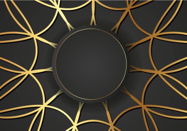 Soyut siyah ve altın çizgiler lüks arka plan