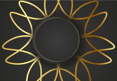 Soyut siyah ve altın çizgiler lüks arka plan