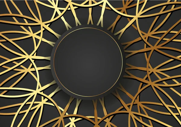 Soyut siyah ve altın çizgiler lüks arka plan