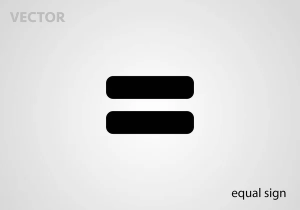 Mathematisches Symbolsymbol Gleichheitszeichen Vektorillustration — Stockvektor