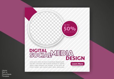 Modern Sosyal Medya Şablonu. İndirimli Promo Şablonu. Sosyal Medya Posta Şablonu. Sosyal Medya Sancakları