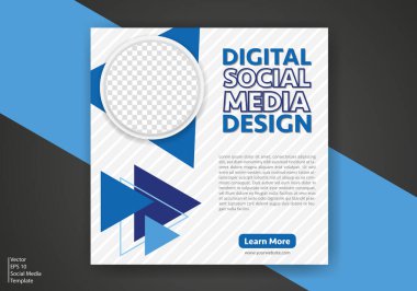 Modern Sosyal Medya Şablonu. İndirimli Promo Şablonu. Sosyal Medya Posta Şablonu. Sosyal Medya Sancakları