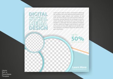 Modern Sosyal Medya Şablonu. İndirimli Promo Şablonu. Sosyal Medya Posta Şablonu. Sosyal Medya Sancakları