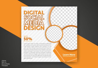 Modern Sosyal Medya Şablonu. İndirimli Promo Şablonu. Sosyal Medya Posta Şablonu. Sosyal Medya Sancakları