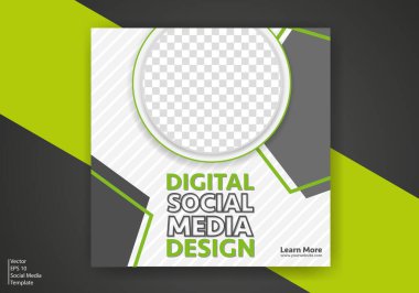 Modern Sosyal Medya Şablonu. İndirimli Promo Şablonu. Sosyal Medya Posta Şablonu. Sosyal Medya Sancakları