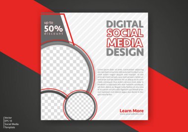 Modern Sosyal Medya Şablonu. İndirimli Promo Şablonu. Sosyal Medya Posta Şablonu. Sosyal Medya Sancakları