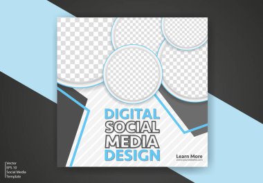 Modern Sosyal Medya Şablonu. İndirimli Promo Şablonu. Sosyal Medya Posta Şablonu. Sosyal Medya Sancakları