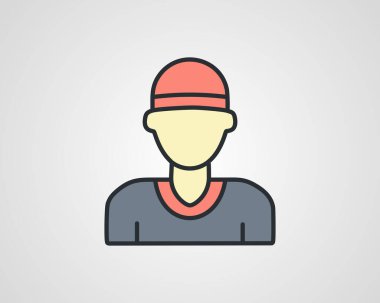 Erkek Rapçi Simge Vektörü - 124; Dinamik Hip-Hop Sanatçı Karakter Tasarımı