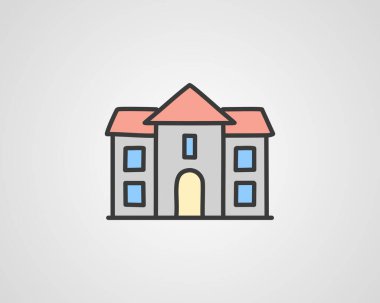 Moda düz biçimli ev simgesi