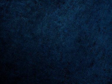 Grafik tasarımı veya duvar kağıdı için koyu sert beton duvar arka planı. Eski tarz, kirli, siyah ve mavi beton bir doku. Eski alçı zeminin gizemli ve korkunç bir yaşı var..
