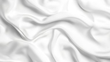 Yumuşak beyaz kumaş basit ama grafik tasarım veya duvar kağıdı için zariftir. Şatafatlı kumaş desenli bulanık kumaş. Klasik tarzda pürüzsüz dalgalarla güzel soyut arkaplan.