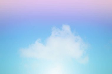 Gökyüzü ve bulutlar pastel tonlarda. Romantik aşk kavramında grafik tasarımı ya da duvar kağıdı için renkli doğal arkaplan