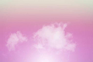 Gökyüzü ve bulutlar pastel tonlarda. Romantik aşk kavramında grafik tasarımı ya da duvar kağıdı için renkli doğal arkaplan