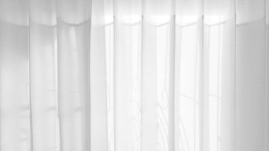 Grafik tasarımı veya duvar kağıdı için yumuşak beyaz perde arka planı. Tiyatro konseptinde klasik tarzda yumuşak dalgalarla lüks bir fon..
