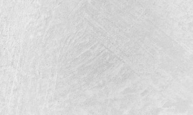 Beyaz beton duvar retro konseptte. Duvar kağıdı ya da grafik tasarımı için eski beton arka plan. Vintage tarzda boş alçı dokusu. Sakin ve basit hissettiren modern iç mekanlar..