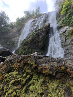 Yağmur ormanlarında yosun bulunan Khlonglan şelalesi.