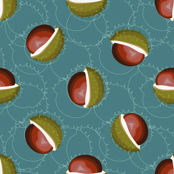 stock vector Seamless pattern with chestnuts. chestnut nuts.